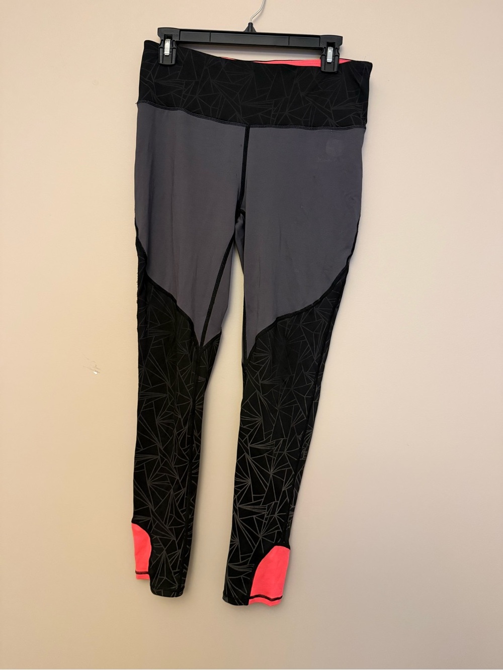 John Deere Black & Gray Leggings with Coral Accents